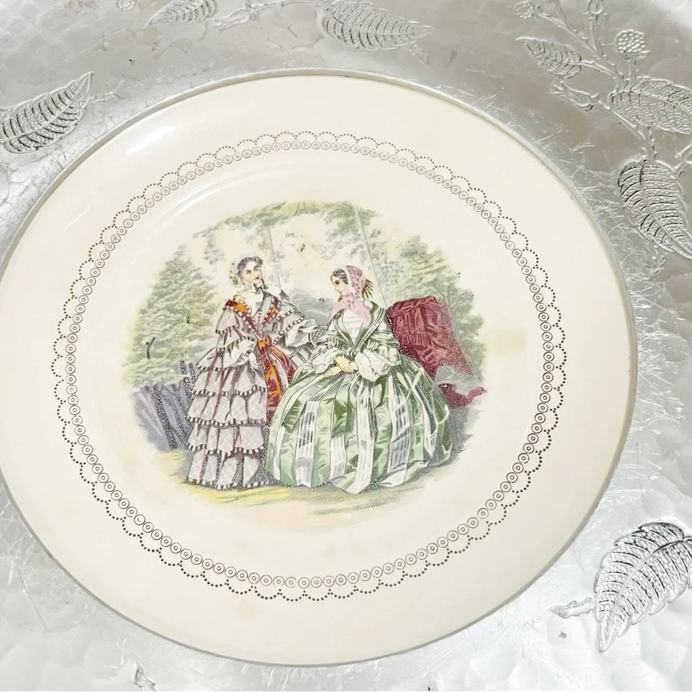 Vintage Wrought Farberware Pewter With Victorian Plate USA 14.75 Inch